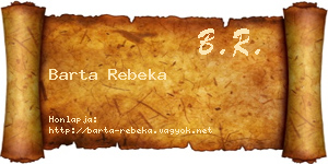Barta Rebeka névjegykártya
