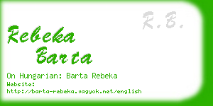 rebeka barta business card